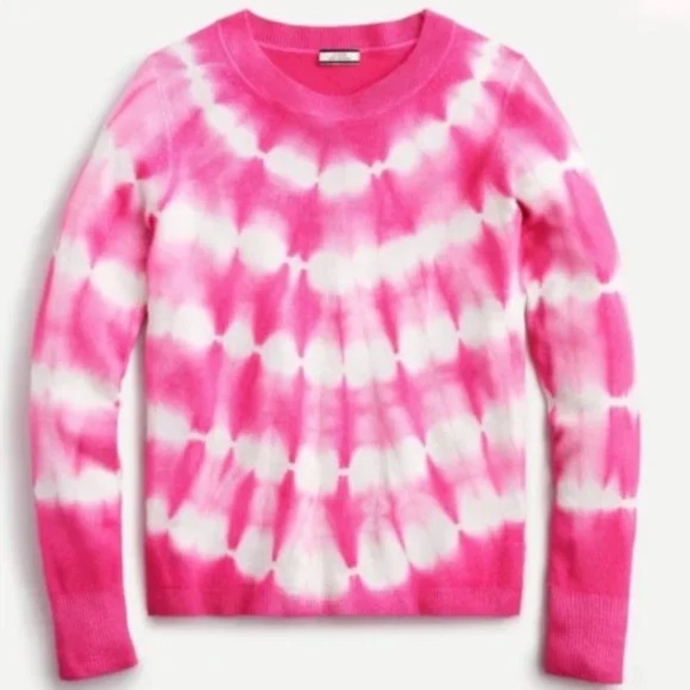 J.Crew 100% cashmere, crewneck sweater, tie-dye brand new with tags! Sz M